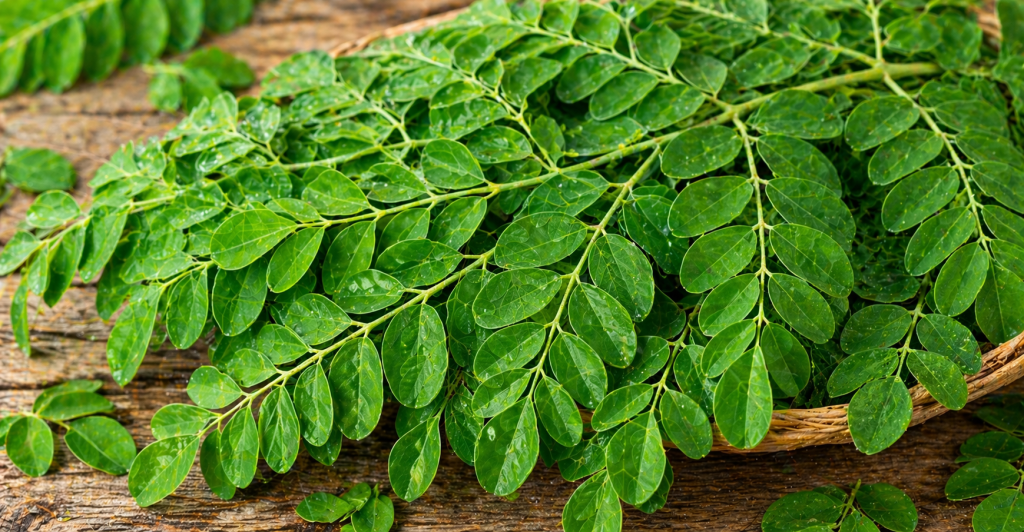 Close-up of moringa leaves – moringa leaves benefits and nutrition