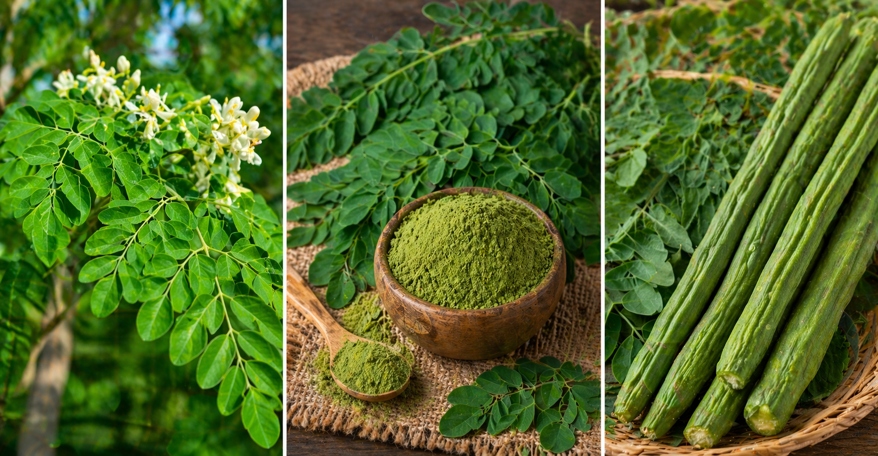 Close-up of moringa leaves – moringa leaves benefits and nutrition